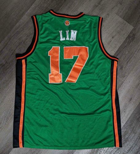 Jeremy Lin New York Knicks Official NBA Jersey Adidas green St. Patrick’s Day