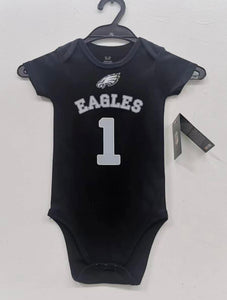Philadelphia Eagles Jalen Hurts baby onesie creeper snap suit b/t