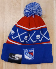 New York Rangers NHL New Era winter Hat with Pom Pom