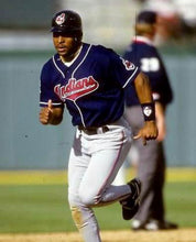Albert Belle Cleveland Indians Official MLB Majestic 1995 Jersey blue