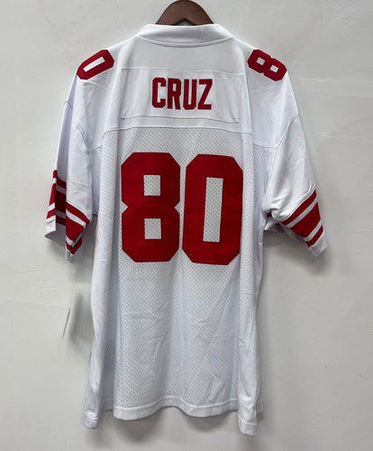 Víctor Cruz New York Giants Jersey white Super Bowl patch