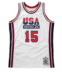 Earvin Magic Johnson USA Olympic Basketball Jersey Mitchell & Ness