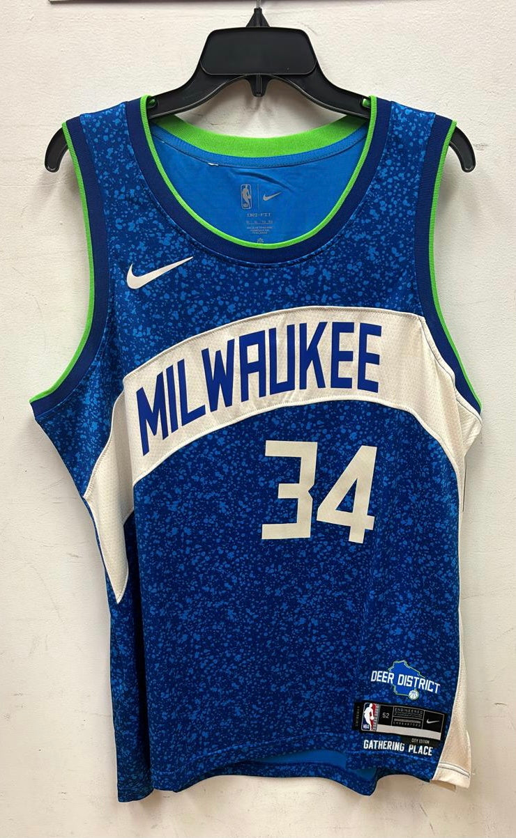 Giannis Antetokounmpo Milwaukee Bucks Official NBA Nike Jersey Classic Authentics Giannis Antetokounmpo Milwaukee Bucks Official NBA Nike Jersey Classic Authentics