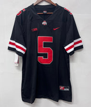 Garrett Wilson Ohio State Buckeyes jersey black with red numbers