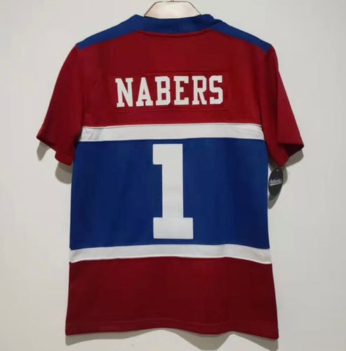 Malik Nabers YOUTH New York Giants Jersey 100 years patch Century Red Classic Authentics