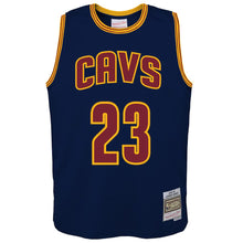 Lebron James YOUTH KIDS 2015-16 Cleveland Cavaliers Mitchell& Ness Jersey blue