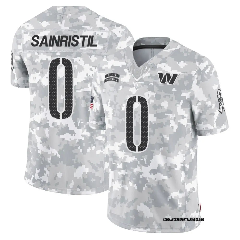 Mike Sainristil Washington Commanders Official NFL Nike Salute to Service Jersey