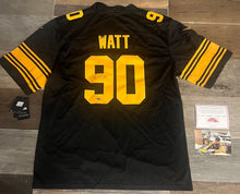 T.J. Watt autographed Pittsburgh Steelers Color Rush jersey COA & Photo signing