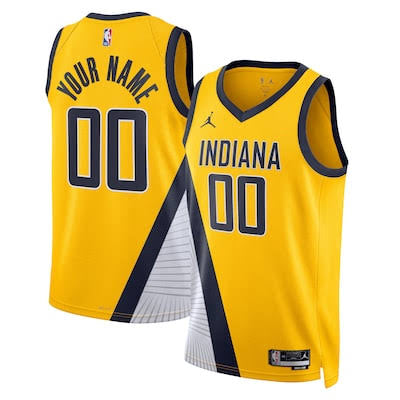 Any Name & Number Indiana Pacers Official NBA Nike Jersey yellow