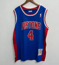 Any name and number Detroit Pistons customized Official NBA Mitchell & Ness Jersey