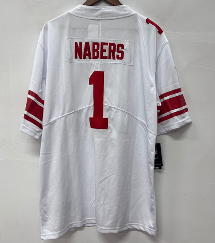 Malik Nabers New York Giants official NFL Nike Jersey white With 100 years patch