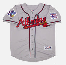 Andruw Jones Atlanta Braves 1999 World Series Official MLB Majestic Jersey gray