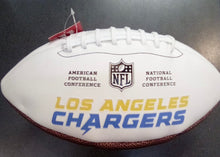 Los Angeles Chargers Full Size logo Autograph Signature Football