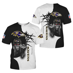 Baltimore Ravens skeleton T shirt
