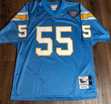 Junior Seau San Diego Chargers Jersey Mitchell & Ness light blue
