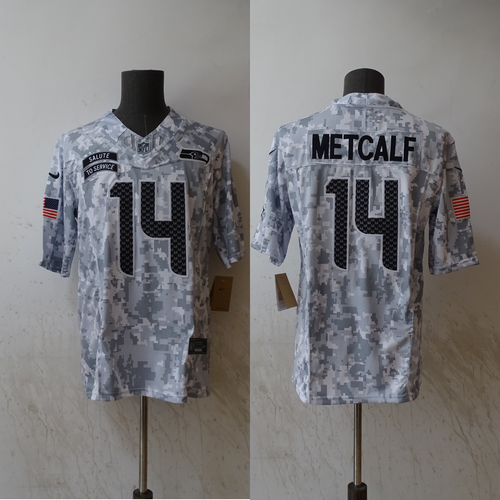DK Metcalf Seattle Seahawks 2024 military salute to service Jersey