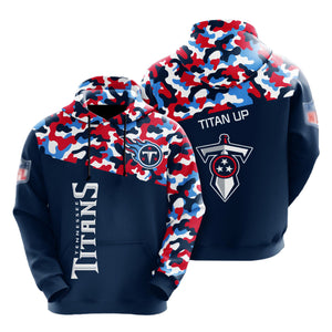 Tennessee Titans color camouflage light weight hoodie