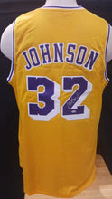 Magic Johnson Los Angeles Lakers autographed  jersey COA Photo signing