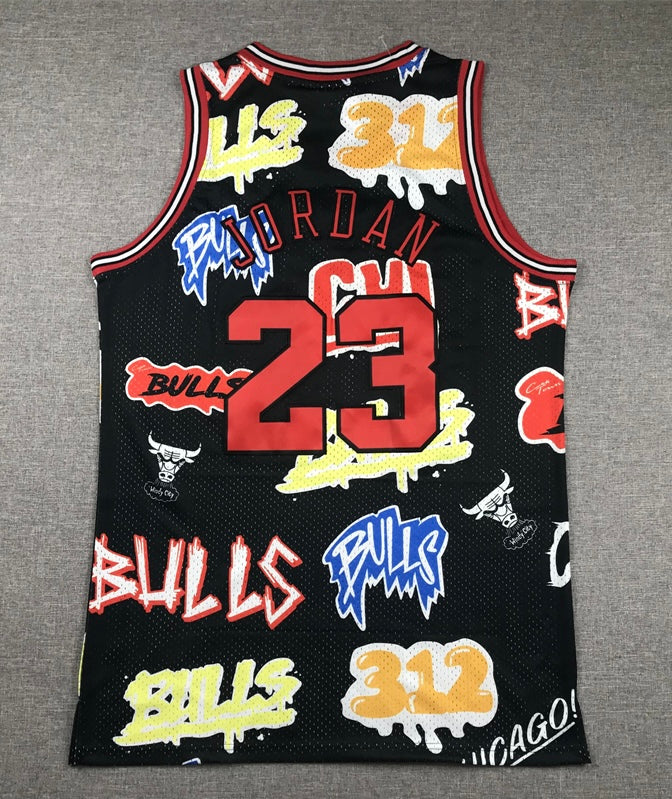 Michael Jordan Chicago Bulls Graffiti Jersey made by Mitchell & Ness