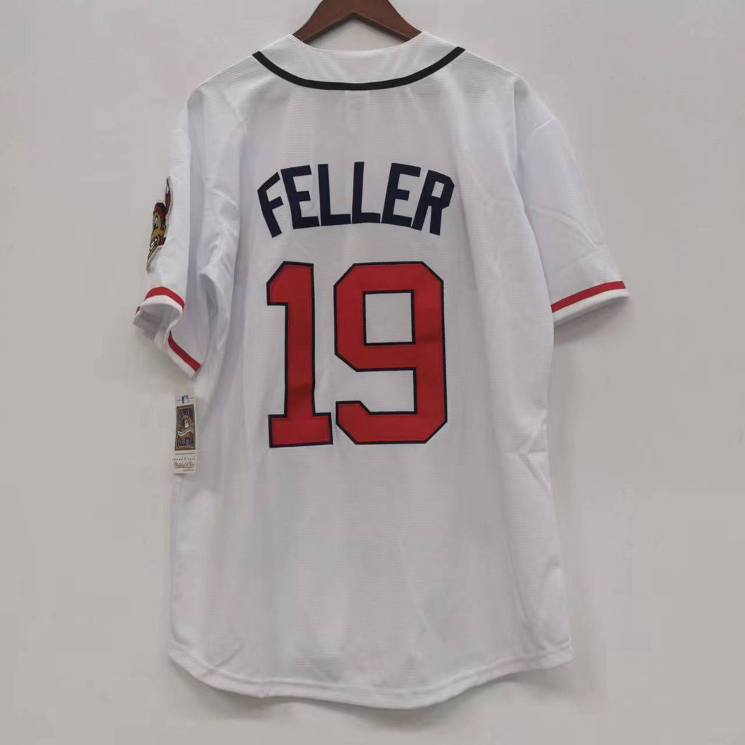 Bob Feller Cleveland Indians Jersey Majestic white 1948