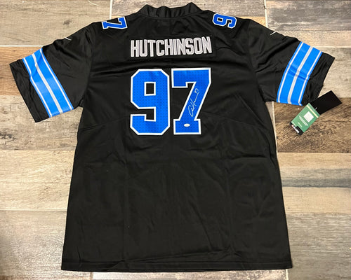Aiden Hutchinson Autographed Detroit Lions Jersey with COA & photo signing