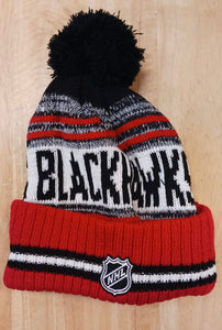Chicago Blackhawks NHL New Era winter Hat with Pom Pom