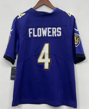 Zay Flowers Baltimore Ravens YOUTH Jersey Purple