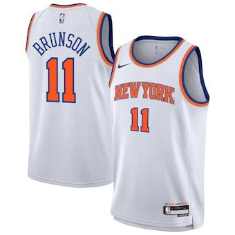 Jalen Brunson New York Knicks Official NBA Jersey Nike white