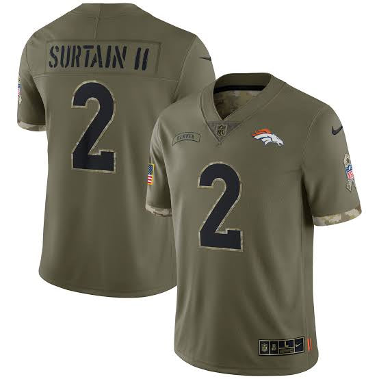 Patrick Surtain II YOUTH KIDS Denver Broncos Official NFL Nike Salute to Service Jersey