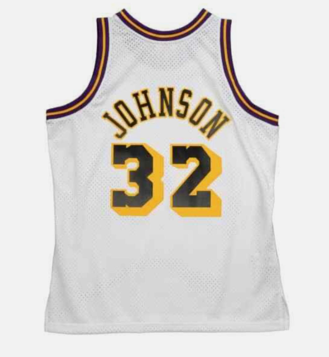 Magic Johnson Los Angeles Lakers Official NBA Nike Jersey WHITE