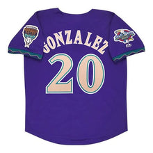 Luis Gonzalez Arizona Diamondbacks 2001 World Series Official MLB Majestic Jersey purple