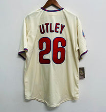 Chase Utley Philadelphia Phillies Official MLB 2008 World Series Jersey cream color