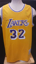 Magic Johnson Los Angeles Lakers autographed  jersey COA Photo signing