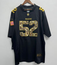 Clay Matthews Green Bay Packers military salute to service Jersey Black