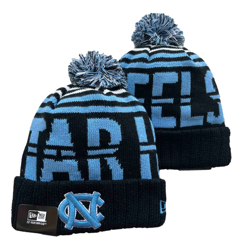 North Carolina Tar Heels NCAA New Era winter Hat with Pom Pom