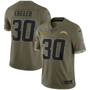 Austin Ekeler Los Angeles Chargers military salute to service Jersey