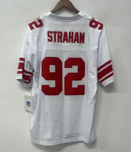 Michael Strahan New York Giants Jersey white Super Bowl patch