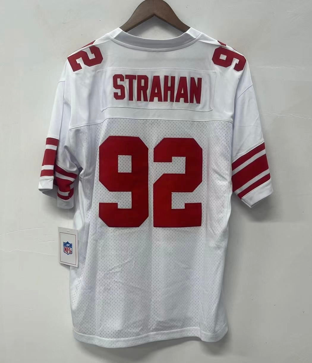 Michael Strahan New York Giants Jersey white Super Bowl patch