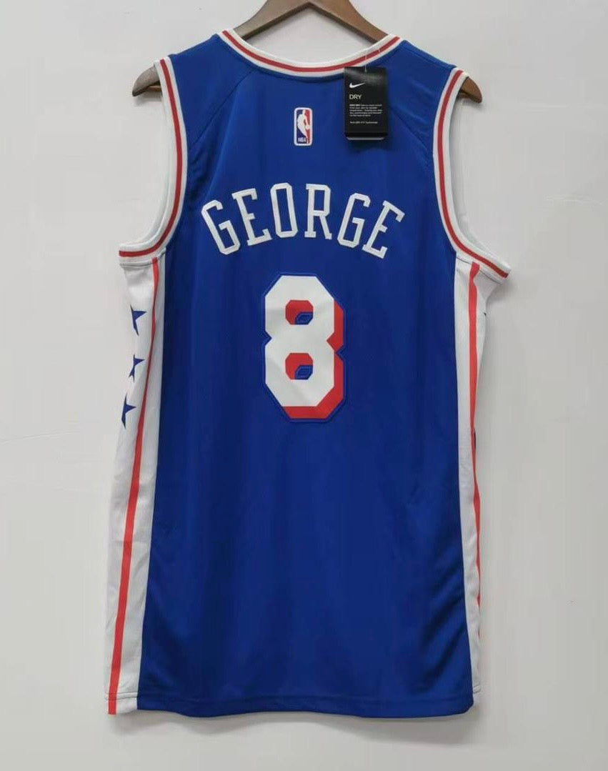 Paul George Philadelphia 76ers NBA Jersey NIKE Blue
