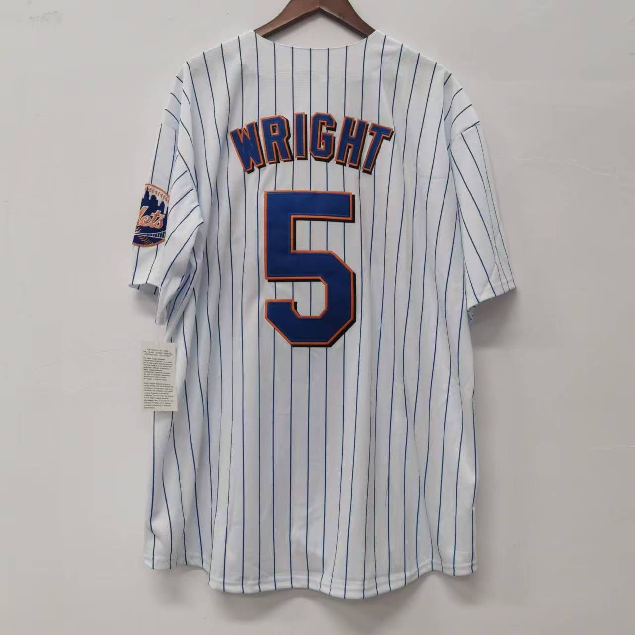 極美品 Majestic MLB NY Mets 5 WRIGHT Jersey DAVID WRIGHT New York Mets White Jersey #5 3XL Majestic NWT