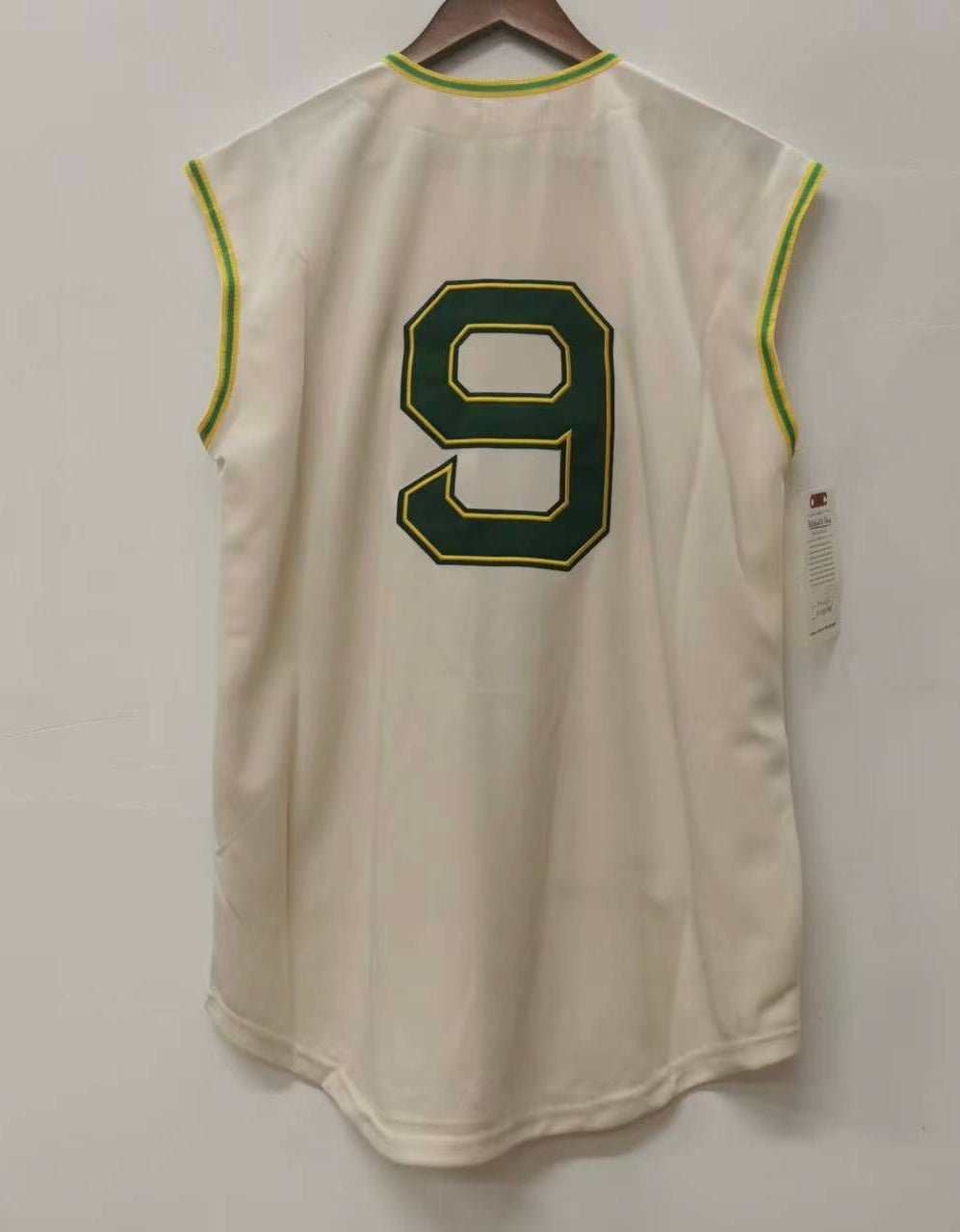 Reggie Jackson #9, Oakland Athletics offers 1968 Throwback Jersey