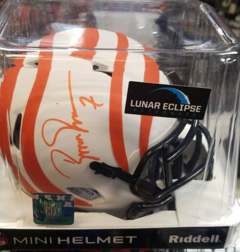 Boomer Esiason Cincinnati Bengals Autographed Kunar Eclipse Mini Helmet with Beckett COA