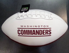 Washington Commanders Full Size logo Autograph Signature Football