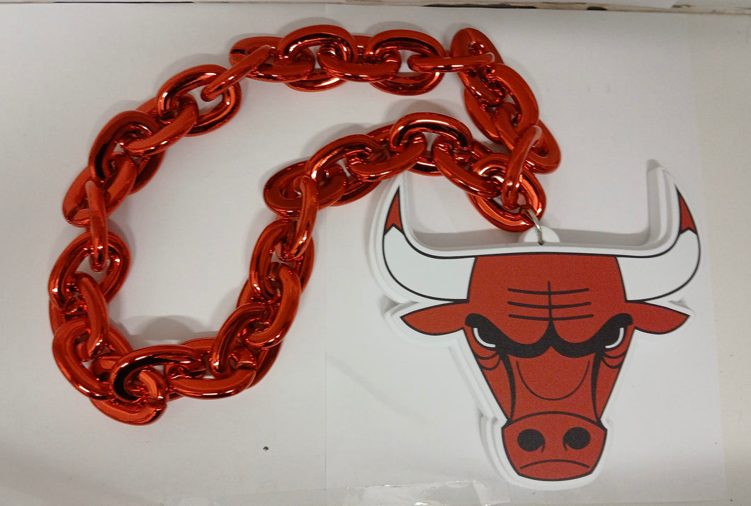 Chicago Bulls 3D foam NBA licensed Fan chain necklace