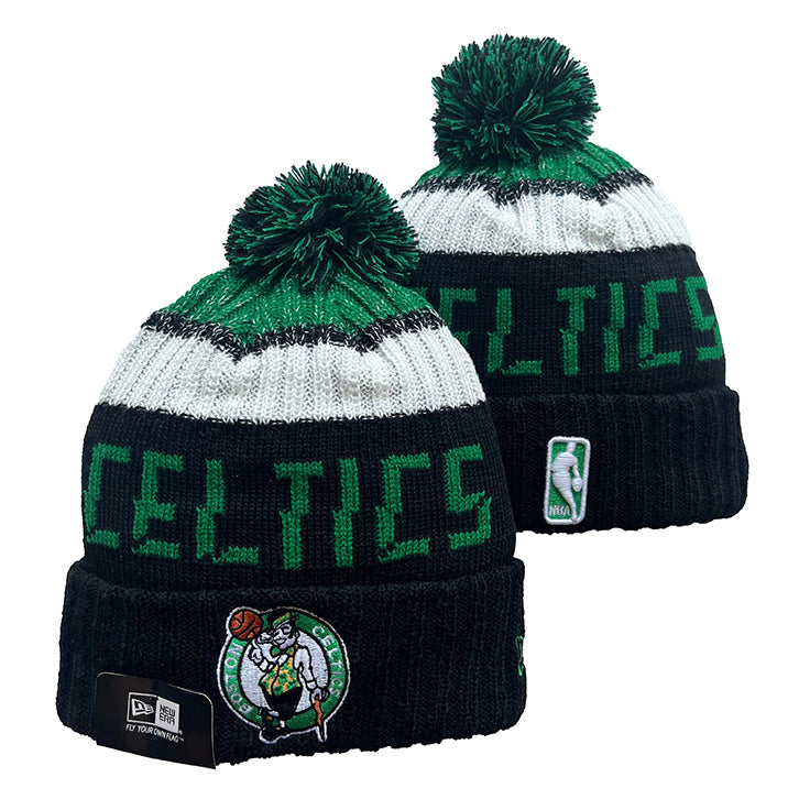 Boston Celtics NBA New Era winter Hat with Pom Pom