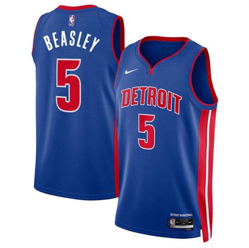 Malik Beasley Detroit Pistons Official NBA Nike Jersey blue