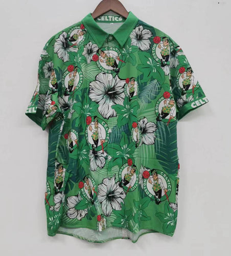 Boston Celtics Floral Palm Hawaiian shirt