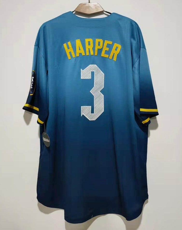 Bryce Harper Philadelphia Phillies Blue City Connect Jersey Classic Authentics