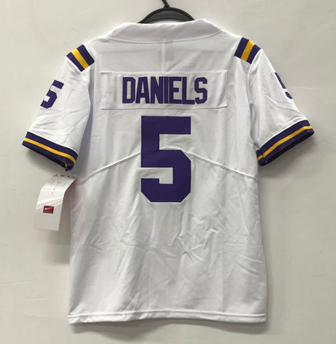 Jayden Daniels LSU Tigers YOUTH Kids Jersey white