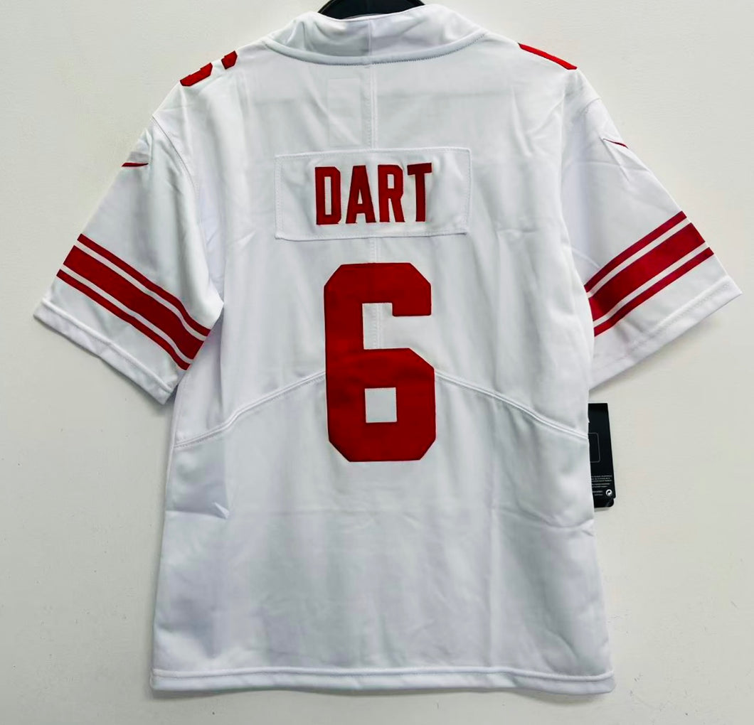 Jaxson Dart New York Giants YOUTH KIDS Official NFL Jersey NIKE white